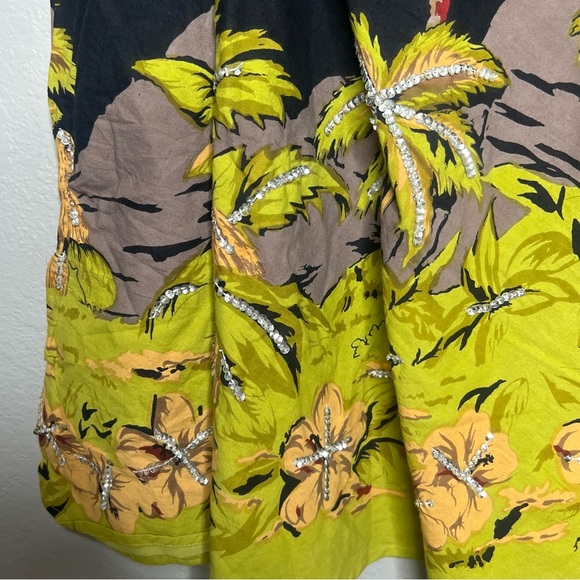 NWT OUTFIT JP sequin tiki tropical skirt sz L - Picture 4 of 5